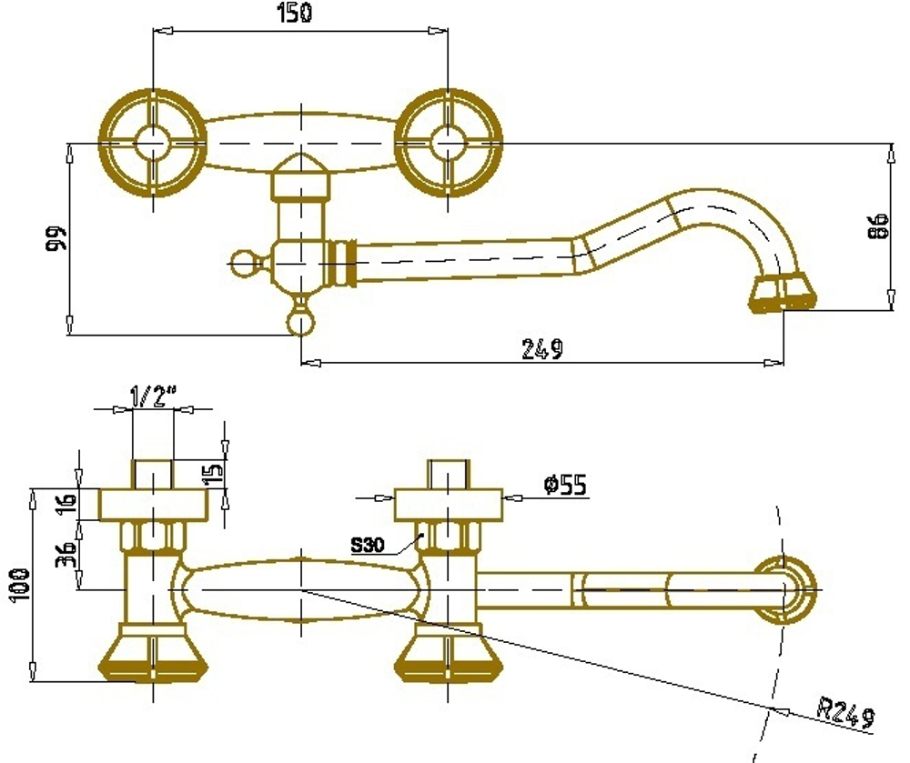 Слив "Лотос" для раковины (латунь) Bronze de Luxe 21976
