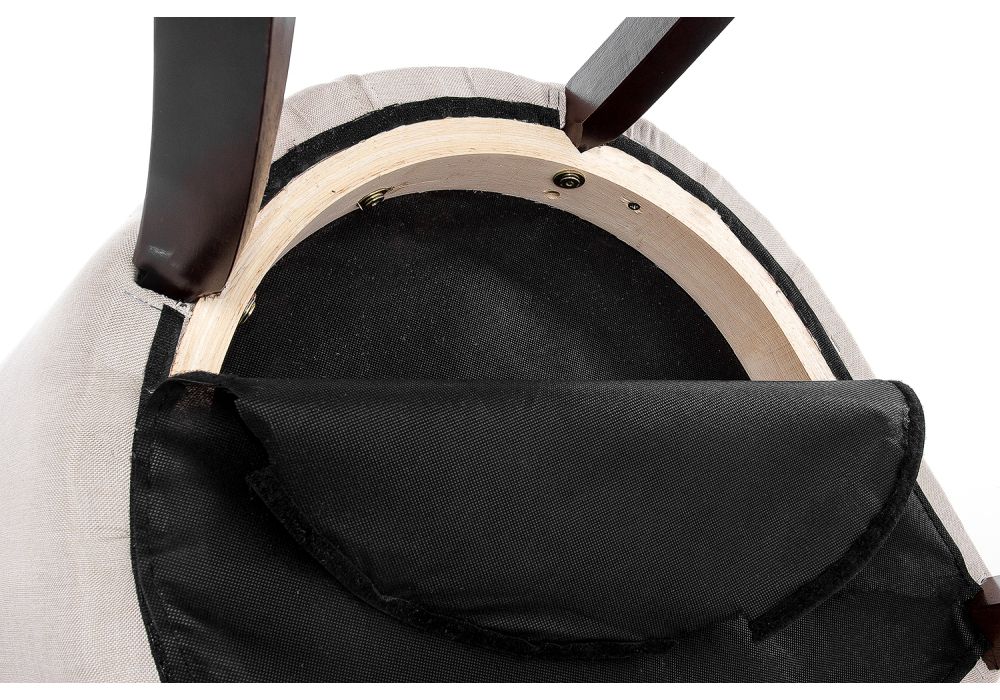 Стул Elegance dark walnut / fabric cream