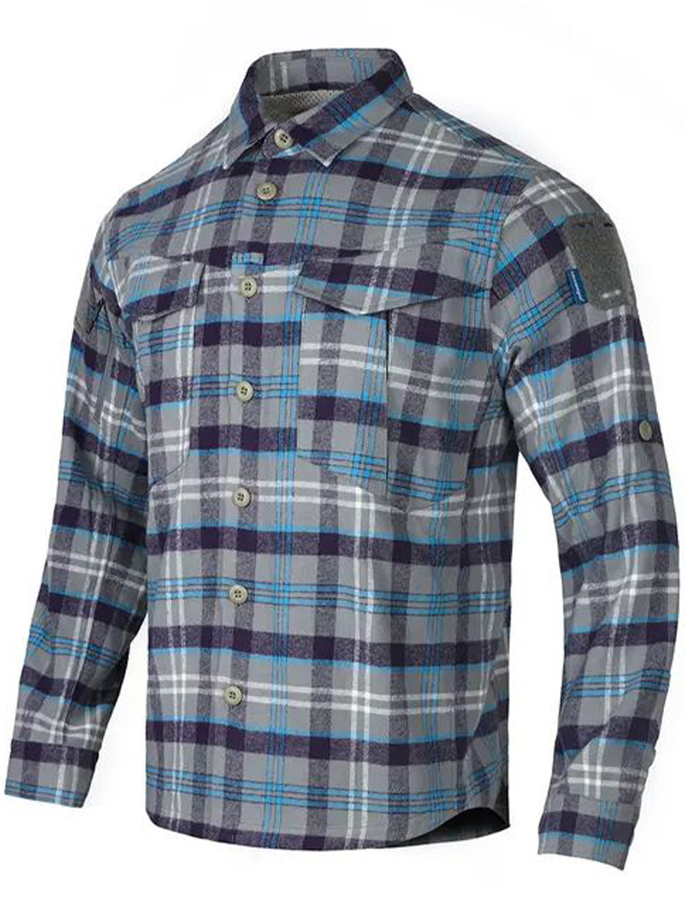 Рубашка Emersongear Blue Label Longicorn Flannel Shirt (Blue Gray Grid)