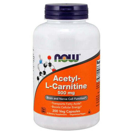 Аминокислоты Acetyl-L-Carnitine, 500 mg, 200 Veg Capsules