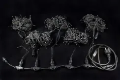 Гирлянда на дерево 5*20 м., 220V, 665 теплых белых LED ламп, черный каучук, Winner Light (ww.07.7B.665*5+)