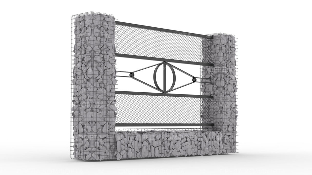 Забор из сетки рабицы ZBR0180