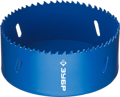 ЗУБР 105мм, коронка биметаллическая, быстрорежущая сталь