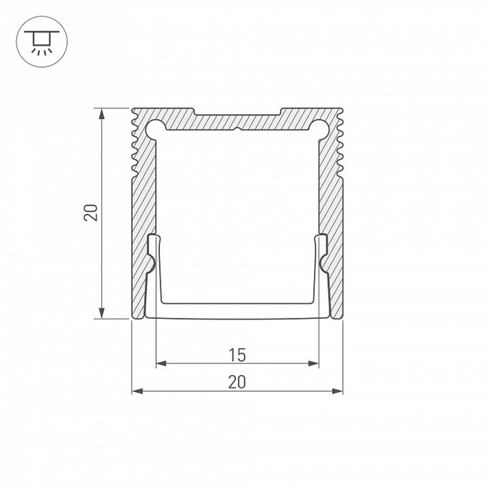 Профиль накладной Arlight SL-SLIM 047632