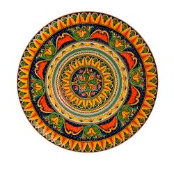 Тарелка "Arabesque" (оранжевый) d=21,5см (min8) (транспортная упаковка)