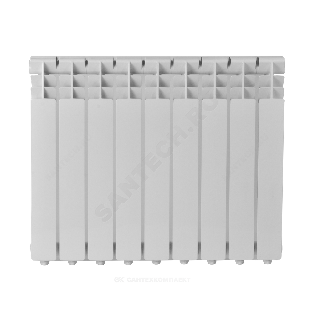 Радиатор алюминиевый Delta Plus 500 10 секций Qну=1340 Вт RAL 9016 (белый) Ogint