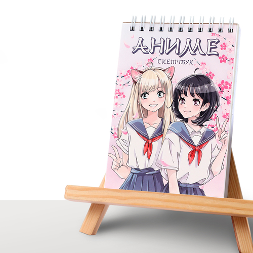 Скетчбук «Аниме девочки» А6, 40 л.