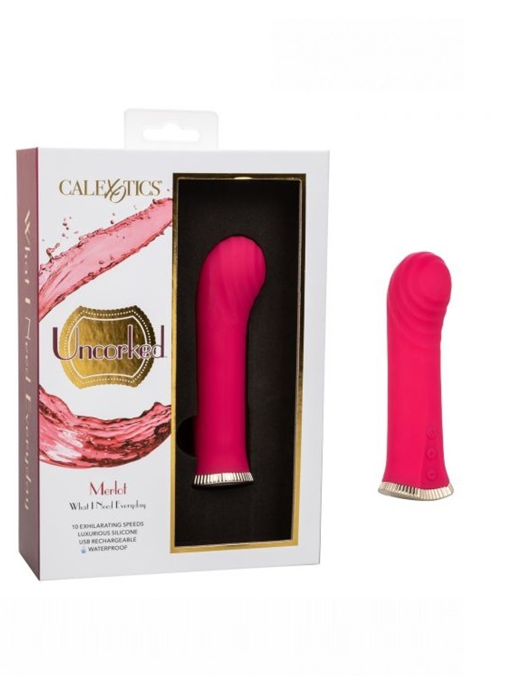 Изысканный мини вибромассажер для стимуляции точки G Uncorked  Merlot