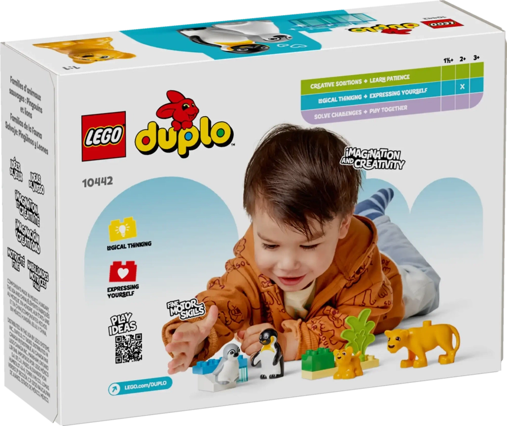 Конструктор LEGO Duplo 10941 Семейства диких животных: Пингвины и львы