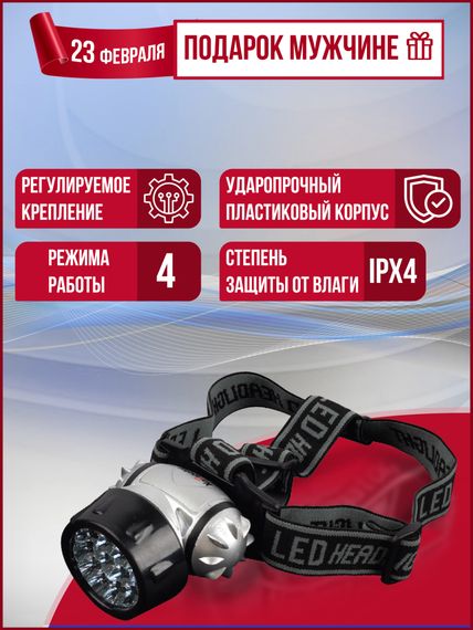 Фонарь Navigator NPT-Н05-3ААА налобный 19LED 23860