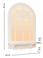 Декор для дома и интерьера зеркало настенное с полкой 30*50 см
