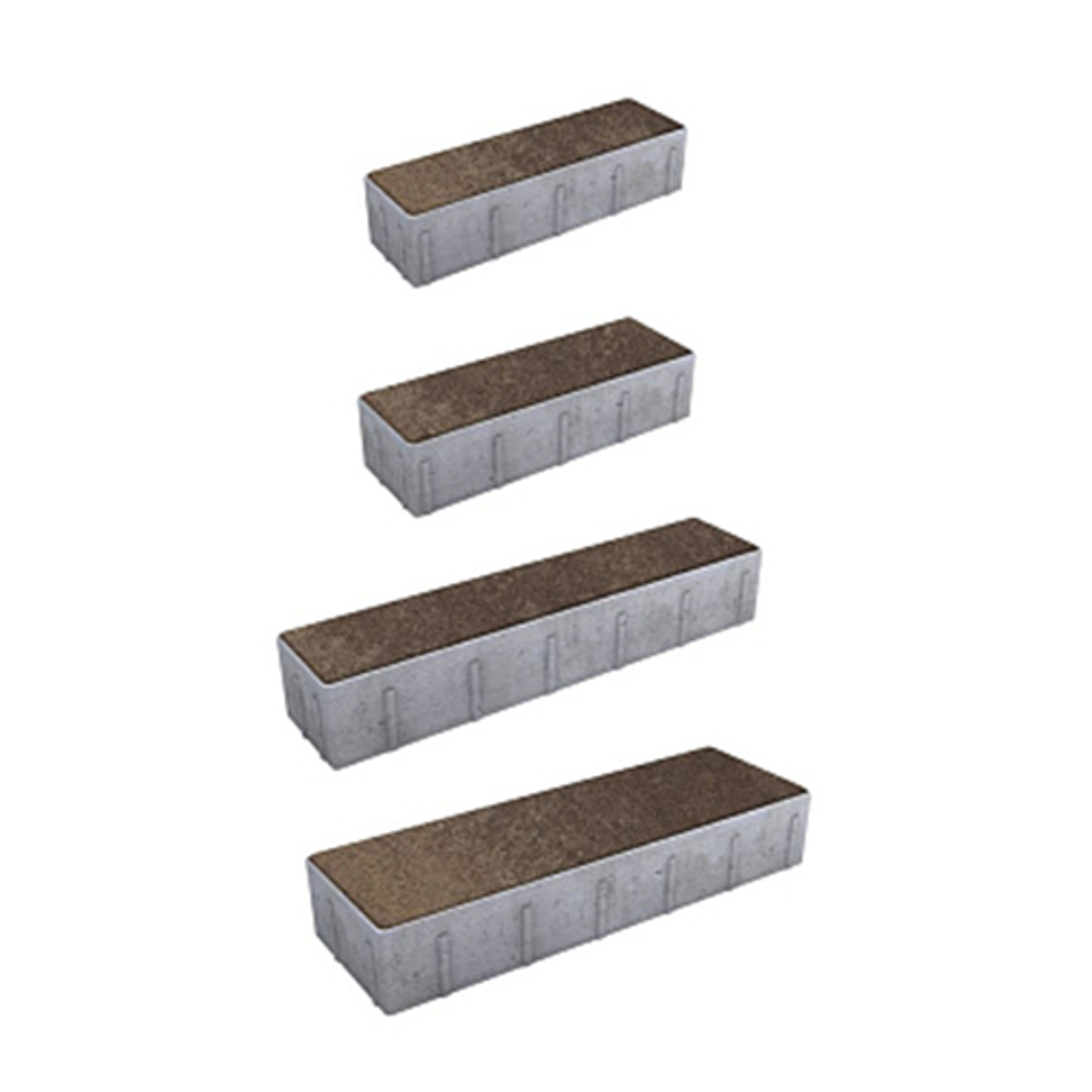 Тротуарная плитка ПАРКЕТ - Листопад гранит Хаски, комплект из 4 видов плит