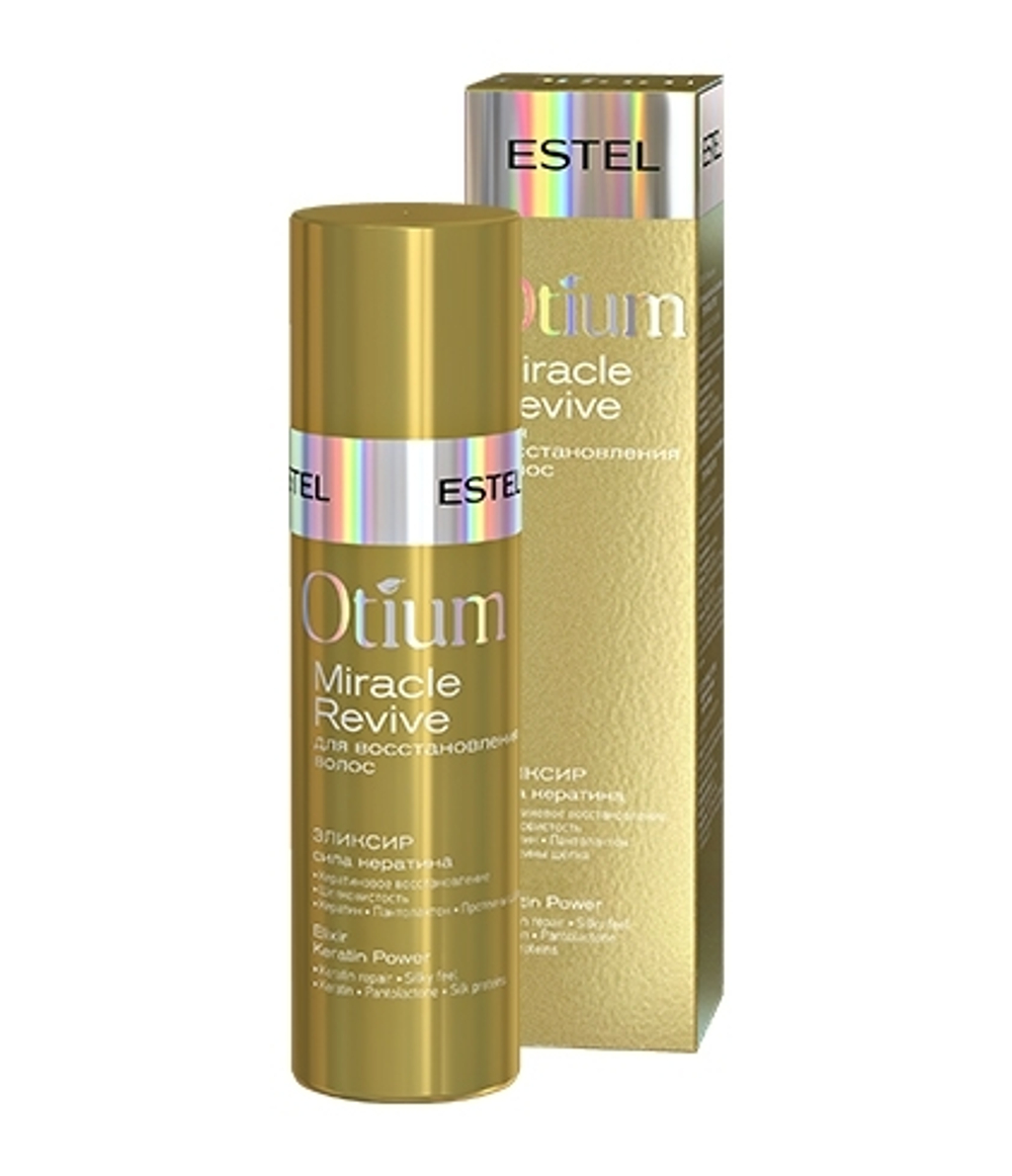 ESTEL Эликсир для волос "Сила кератина" OTIUM MIRACLE REVIVE, 100 мл