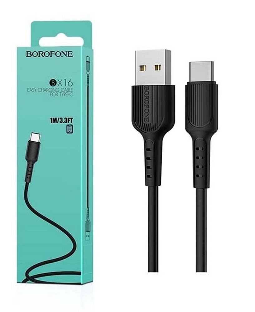 Кабель USB - TypeC BOROFONE BX16 (черный) 1м