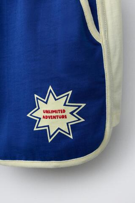 ZARA ШОРТЫ ИЗ МЯГКОЙ ТКАНИ С КОНТРАСТНЫМИ ДЕТАЛЯМИ, ЯРКО-СИНИЙ