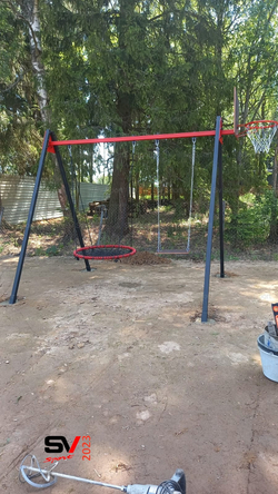 Монтаж уличных качелей Sv Sport