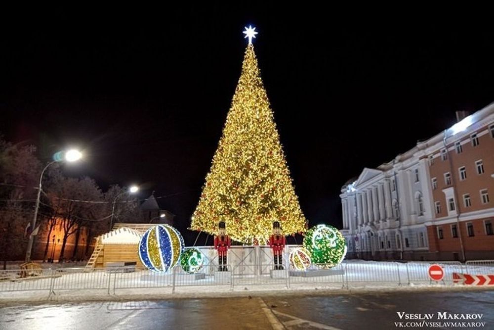 Светодинамическая елка ствольная: с встроенной гирляндой - "Альпийская" 14 м