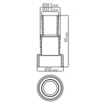 Соединитель шланга Aquaviva, клеевой (32/38х50 мм)