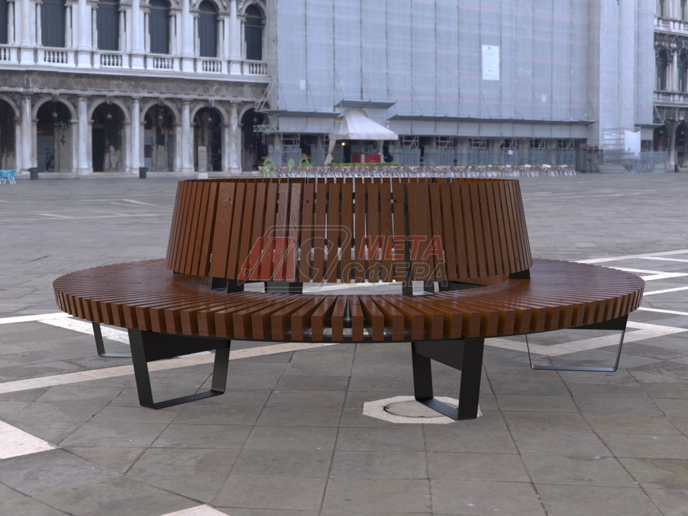 Скамейка Rail Road 02 круг