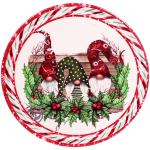 Подставка под горячее керамика 16см «Загадочные гномы»