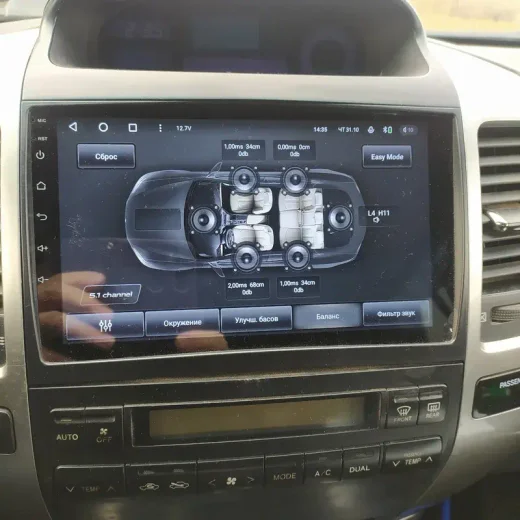 Магнитола для Toyota Land Cruiser Prado 120, Lexus GX470 (экран климата внизу) - Canbox 9063/9064 Qled, Android 10, ТОП процессор, SIM-слот