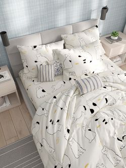 Пододеяльник Сказка "Котики на сером" 1,5-сп 145х215 см, перкаль