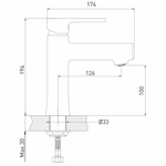 Смеситель для умывальника 35k MIXLINE ML23-04 "Round Black"
