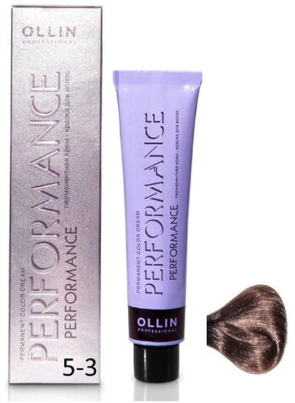 OLLIN PERFORMANCE 5/3 светлый шатен золотистый 60мл Перманентная крем-краска для волос