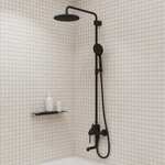Душевая система 35к IDDIS AIGBL3Fi06 "Aiger" лейка "Тропический душ" ЧЕРНЫЙ матовый