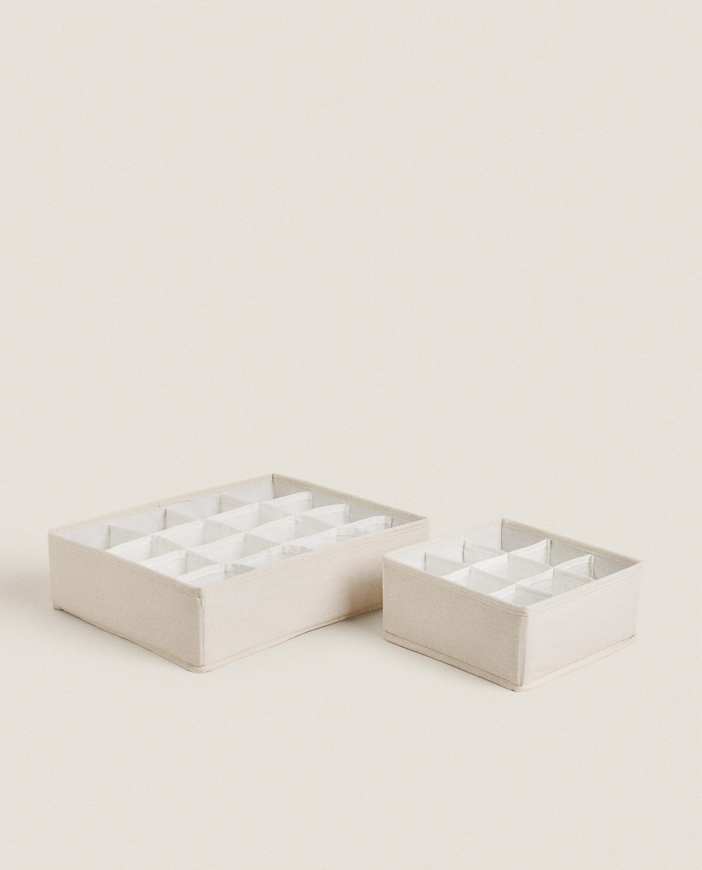 Коробка для хранения Zara Home, хлопок, бежевый, 7294/099