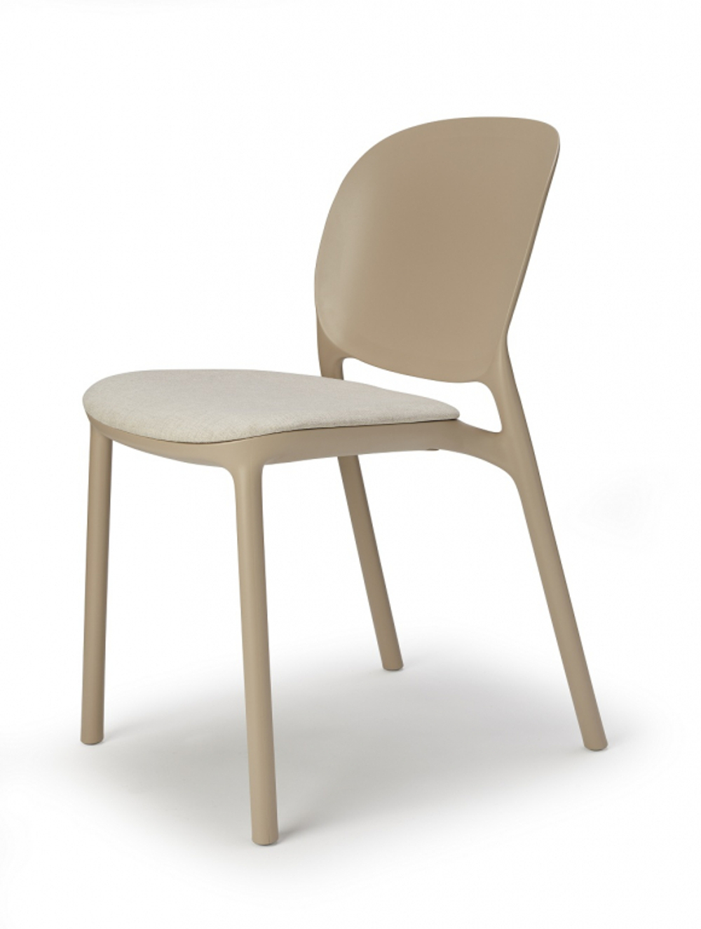 Стул пластиковый с обивкой Scab Design Hug, тортора