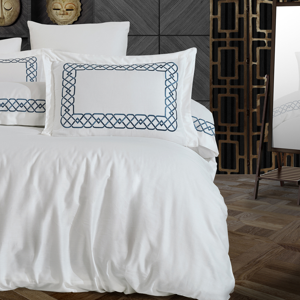 Постельное белье 2 спальное евро Grazie home Vienza кремовое