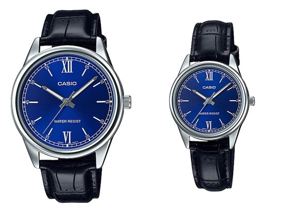 Парные часы Casio Standard: MTP-V005L-2B и LTP-V005L-2B