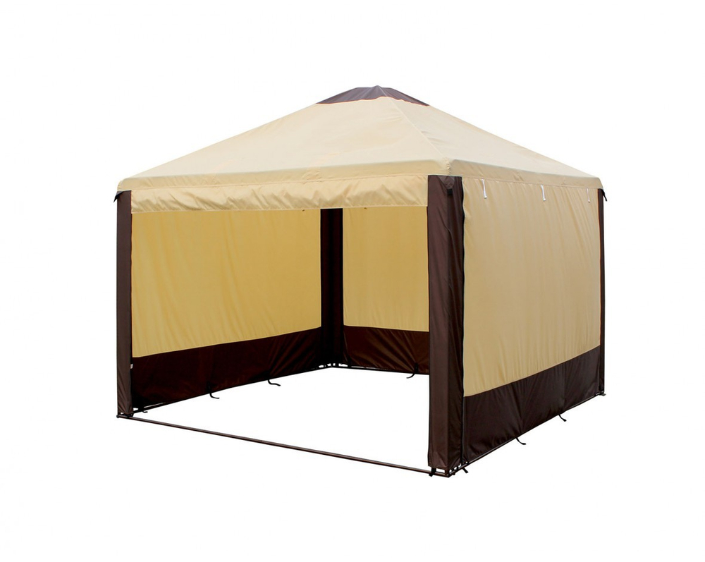 Шатер торговый 3.0х3.0 (Каркас Люкс В комплекте 4 глухие стенки и волан.)
