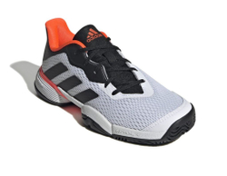 детские Кроссовки теннисные Adidas Barricade K - cloud white/core black/solar red