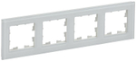 Рамка 4-м BRITE РУ-4-2-БрБ стекло бел. IEK BR-M42-G-K01