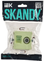 SKANDY Розетка двойная TV+RJ45 кат.5E SK-A14G мятный IEK