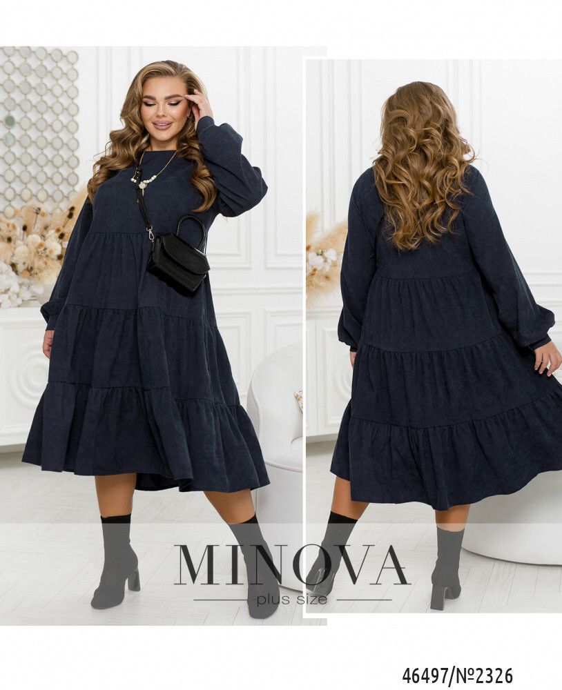 Платье 2326-темно-синий Minova