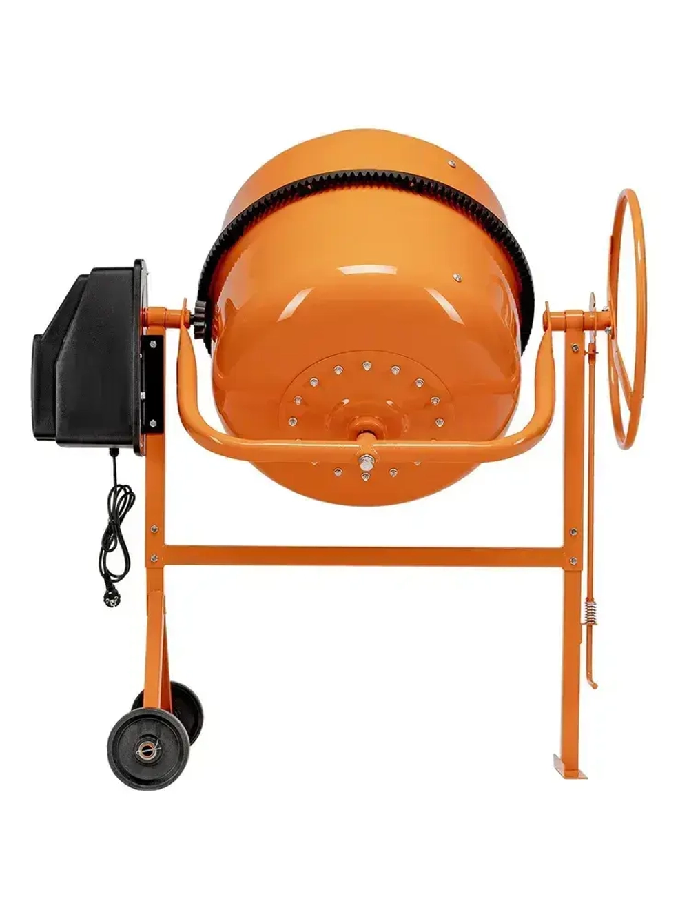 Бетономешалка строительная СИБРТЕХ, БСН-220П, 220 л объем бака и 1000 Вт мощность, полиамидный венец и поликлиновый ремень, защита от перегрева и случайного пуска, без редуктора, бетоносмеситель 95521