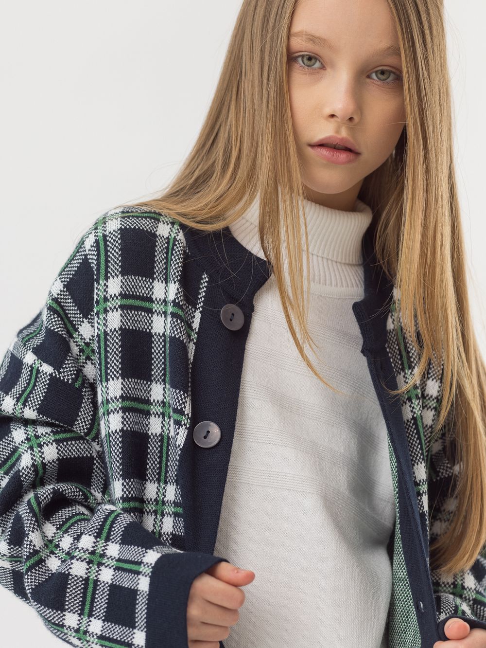 Кардиган синий для девочки арт. AT922