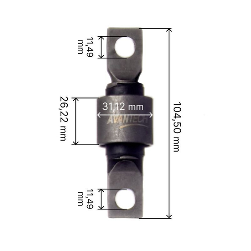 Сайлентблок заднего верхнего поперечного рычага, ушастый Avantech ASB0322