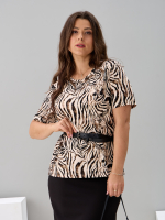 Футболка Фв-107/песочный-акварельзебра