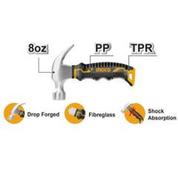 Мини молоток-гвоздодер 220гр. INGCO HMCH80808D