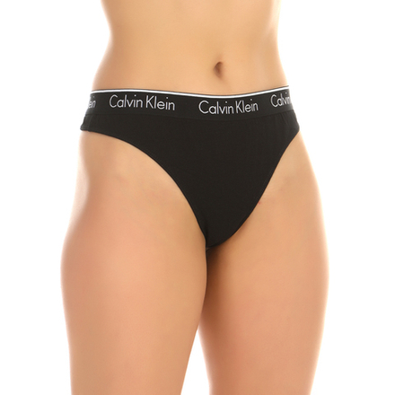 Женские трусы стринги черные Calvin Klein Women