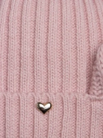 Шапка зимняя с помпоном и ушками для девочки