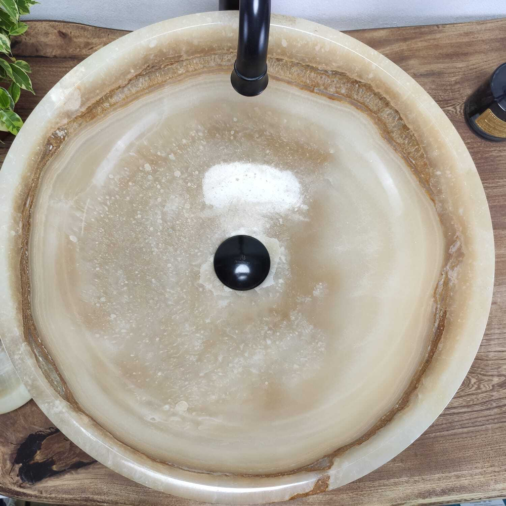 Раковина из оникса Bowl Yellow TinLip BO-60983 45*45*17