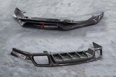 Карбоновые губа переднего бампера и диффузор заднего бампера для PORSCHE CAYENNE 9Y0 2018–2023 Sport