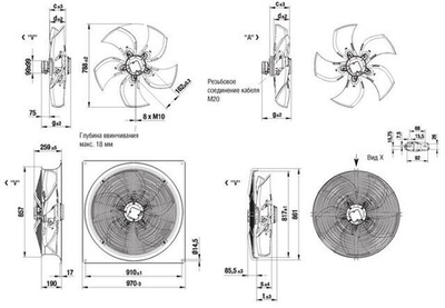 Вентилятор осевой A3G800-AA06-14