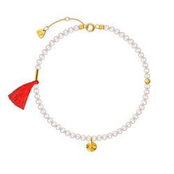 браслет из круглого жемчуга с регулятором длины