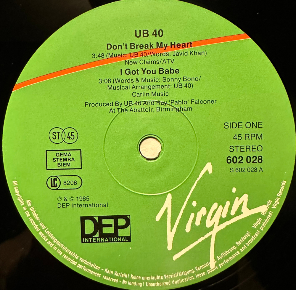 UB40 - Baggariddim (Германия 1985г.) 2х12", Maxi-Single